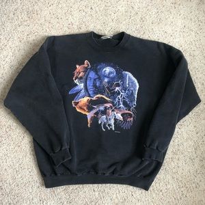 Vintage style Indian, Buffalo, Eagle Sweatshirt
